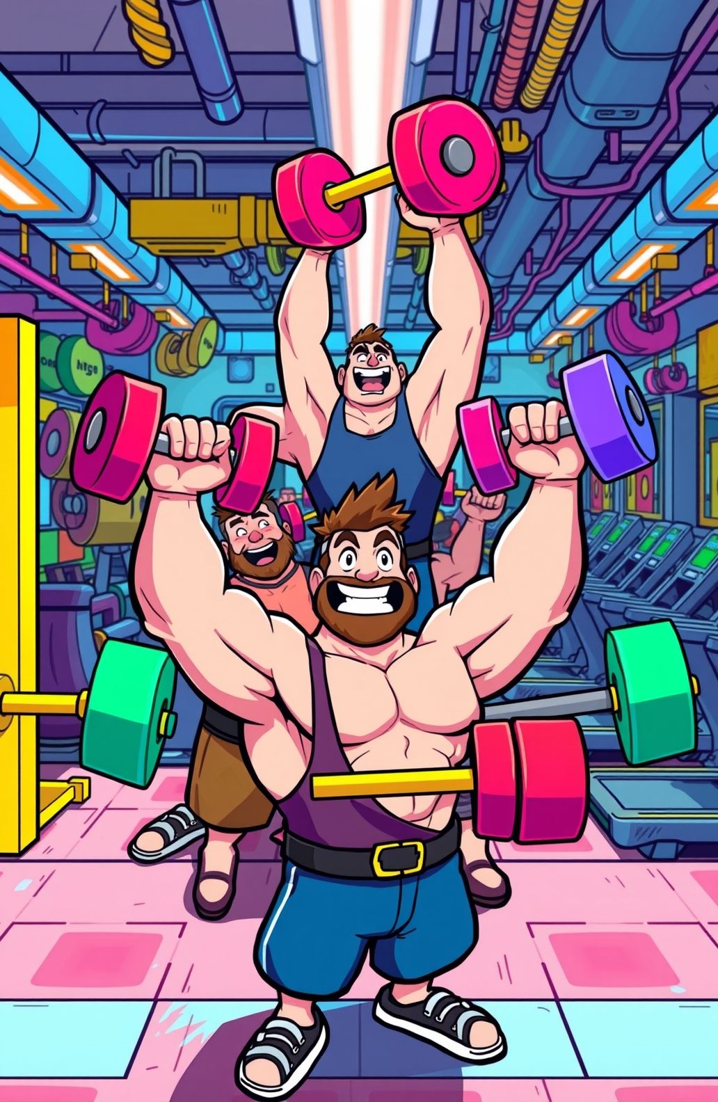 Cartoon Bodybuilding Wallpaper