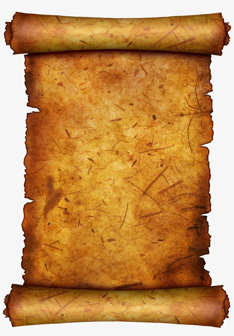 Empty Scroll Old Paper Roll Background Png