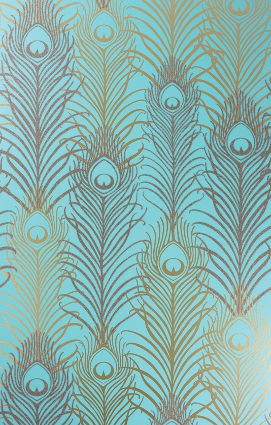 Wallpaper Design By Matthew Williamson Featuring Peacock Feathers