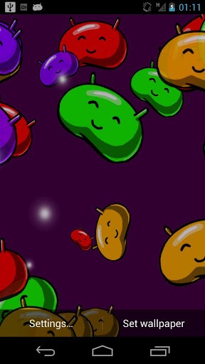 Slick Customizable Floating Jellybean Live Wallpaper