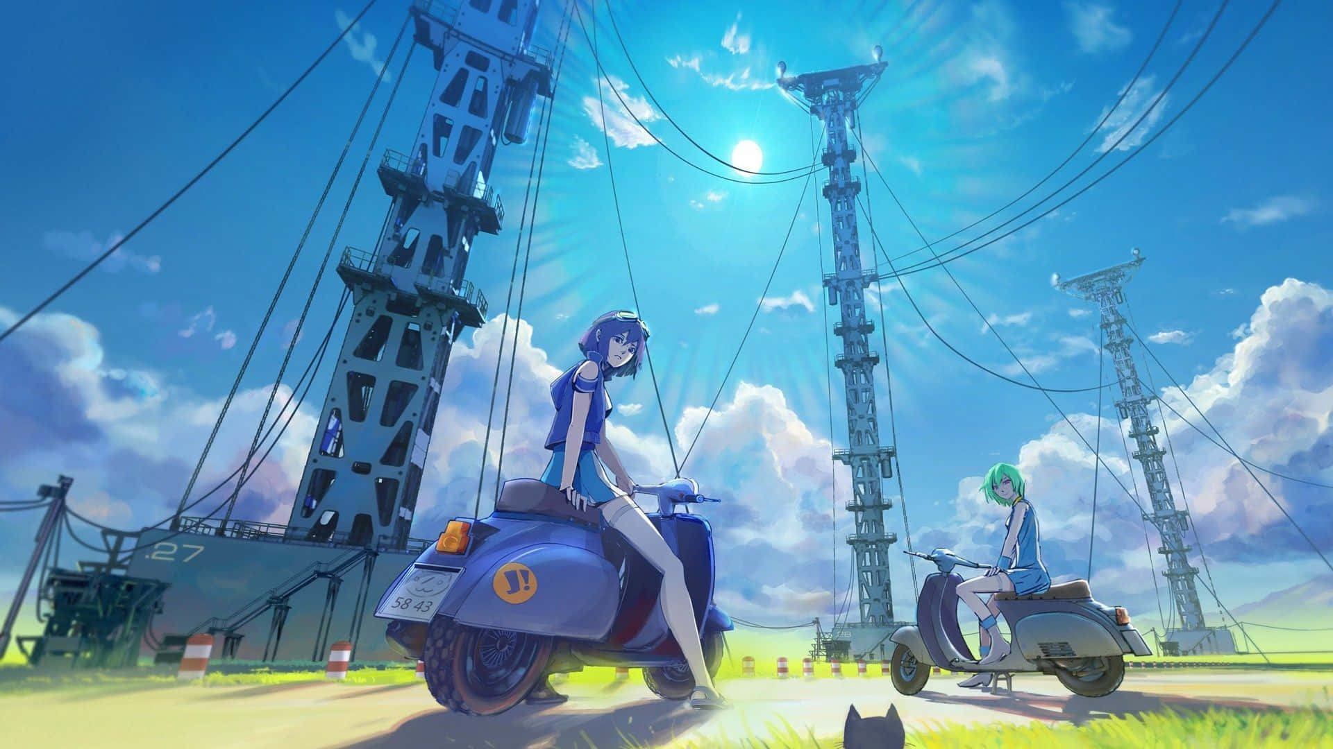 Blue Anime Aesthetic Desktop Wallpaper