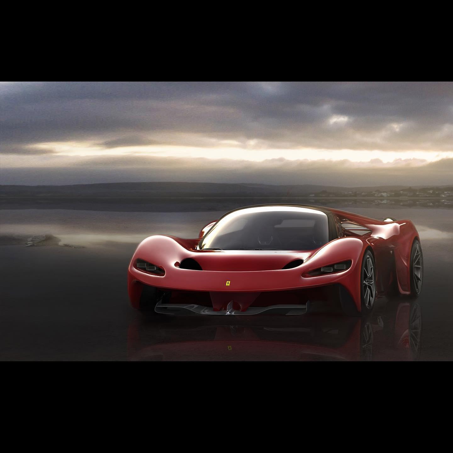 Futuristic Ice Powered Ferrari Hypercar Looks Ready To Show The