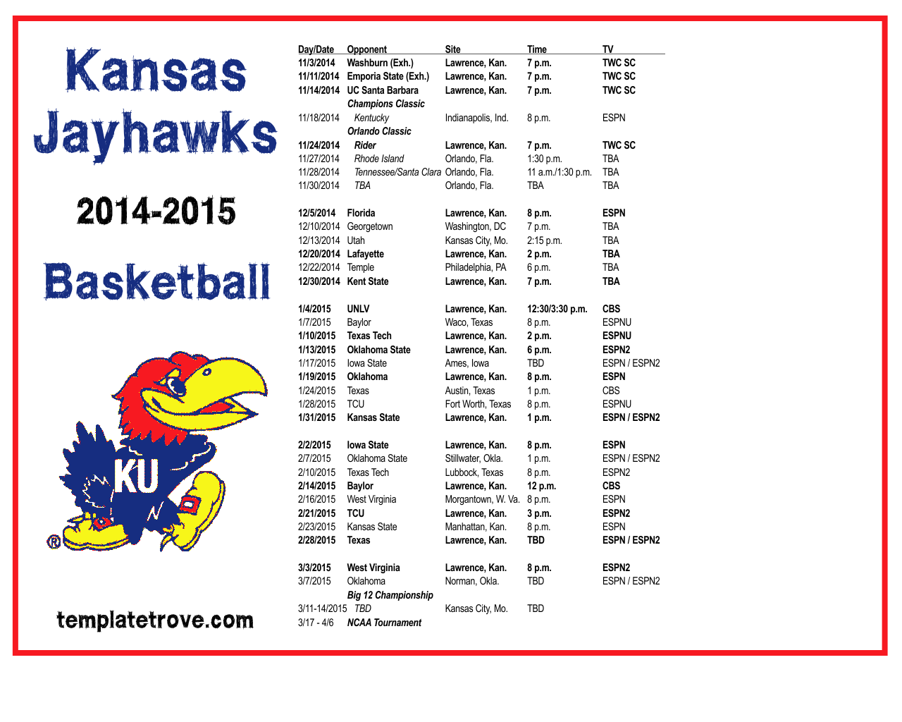 2014 2015 College Basketball Desktop Wallpaper Schedules 1280x1024