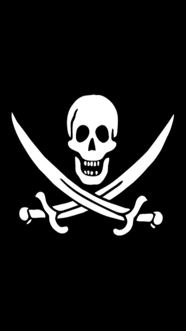 Pirate Flag LOGO iPhone Wallpapers iPhone 5s4s3G Wallpapers