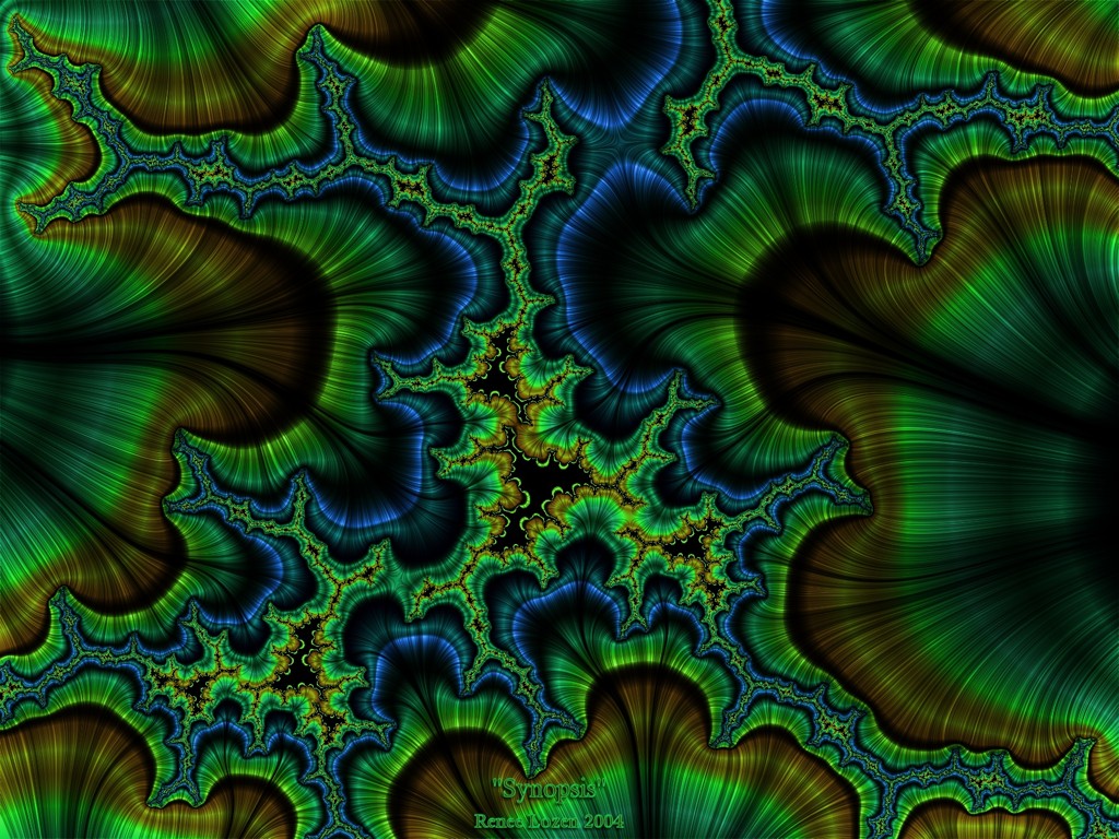 Green Fractals Background Themes