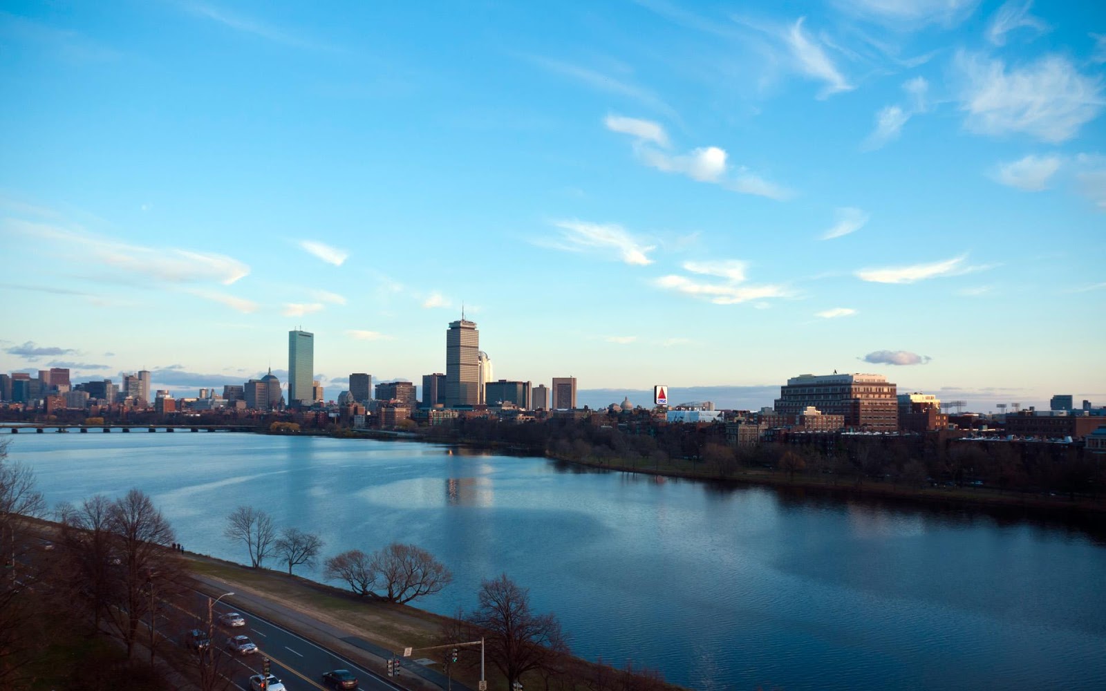 Charles River In Boston Full HD Desktop Wallpaper 1080p