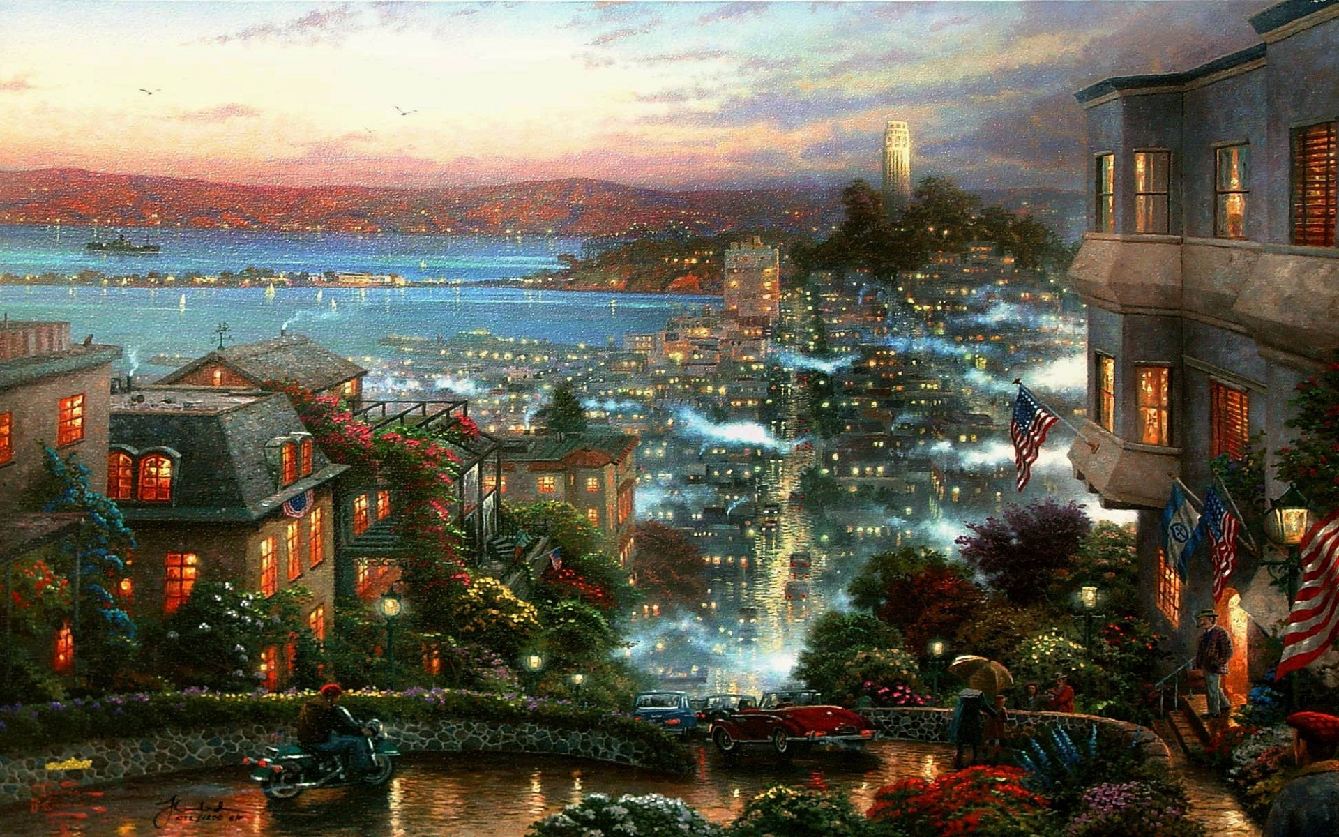 [46+] Christmas Wallpaper Thomas Kinkade on WallpaperSafari