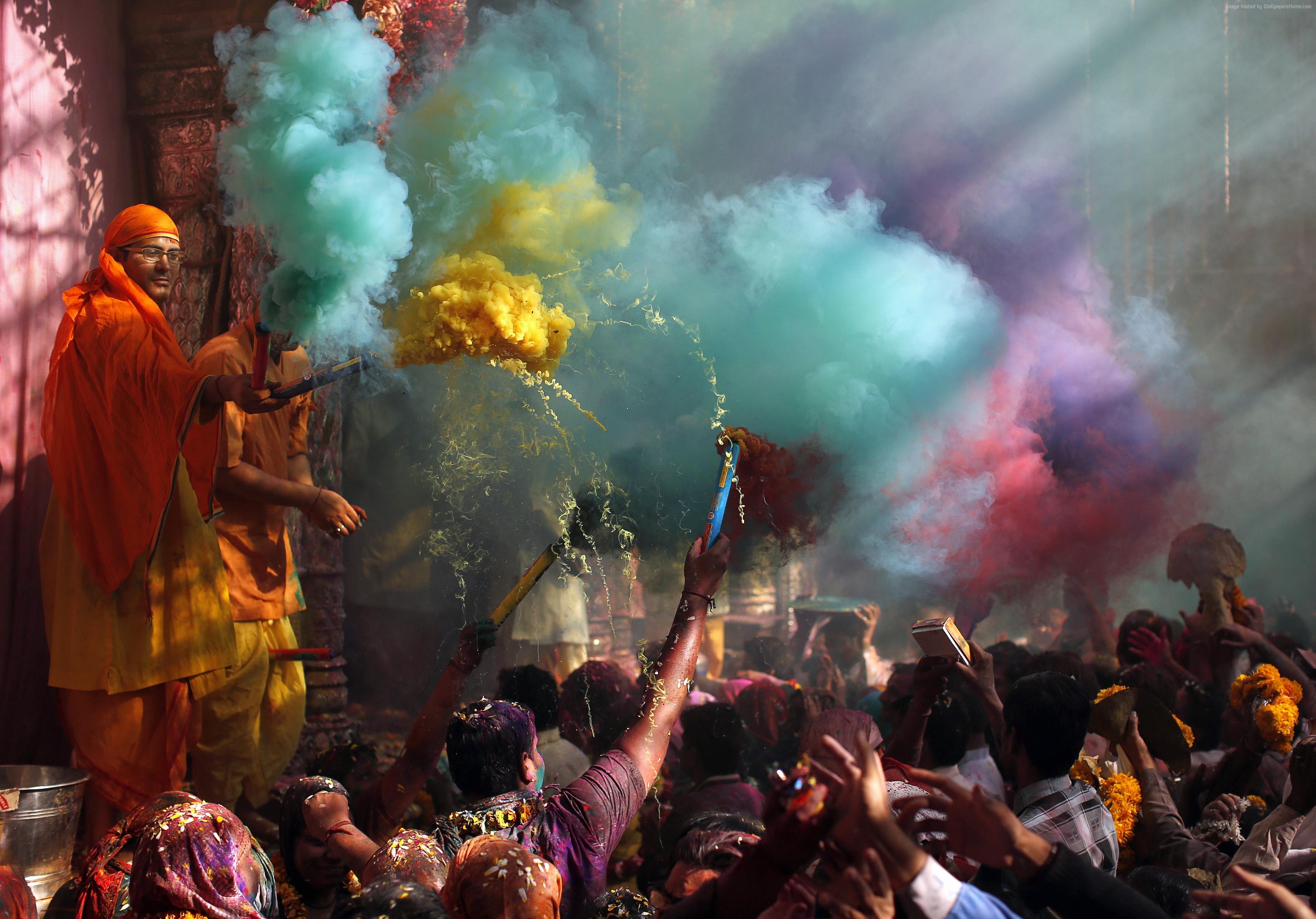 Wallpaper Holi Festival Of Colours Indian Holiday Spring