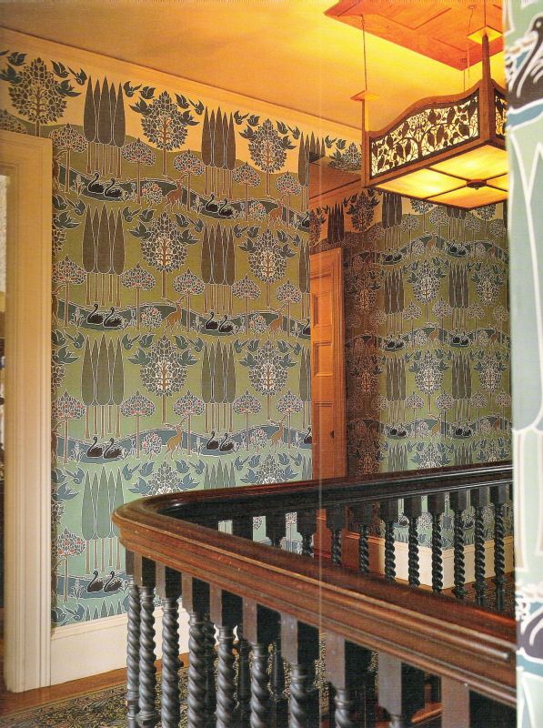 The Stag Wallpaper By C F A Voysey As Optional Self Border Panels