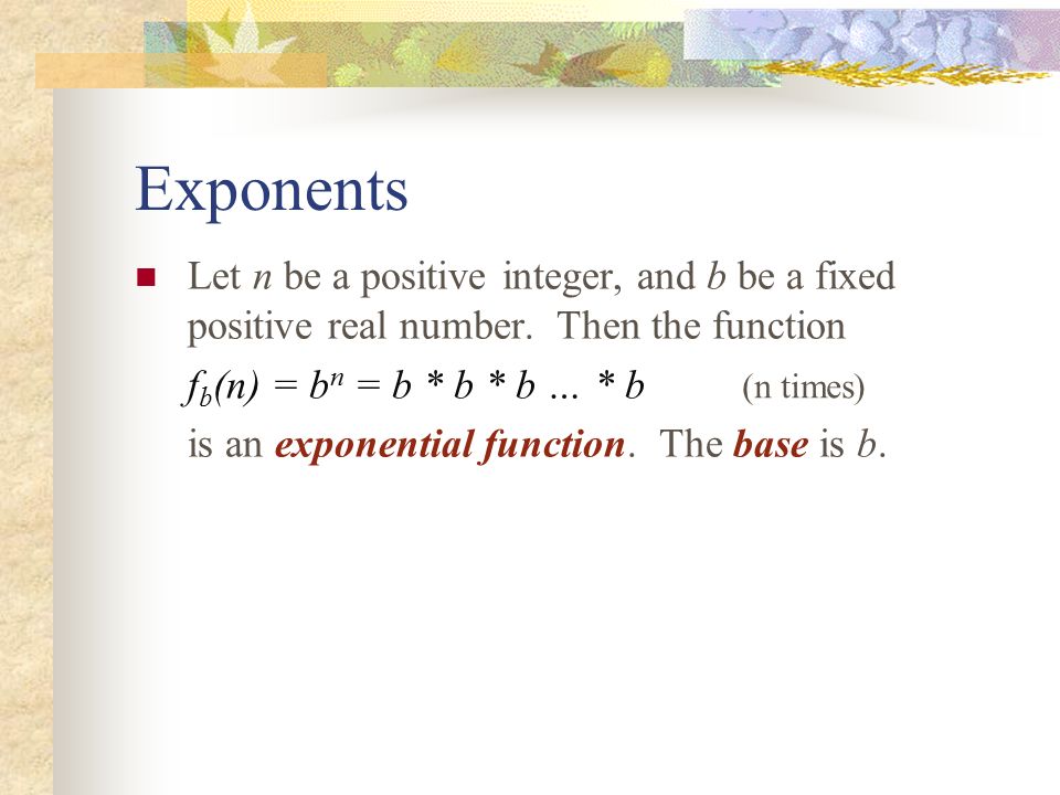Discrete Mathematics Math Re Exponents