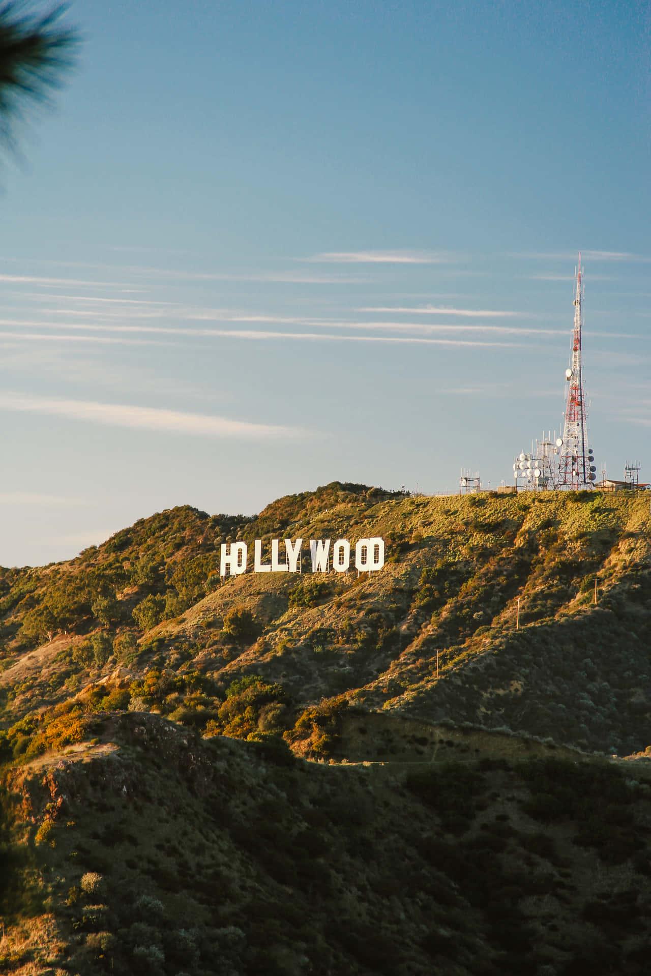 Hollywood Background Sign Board During Sunset