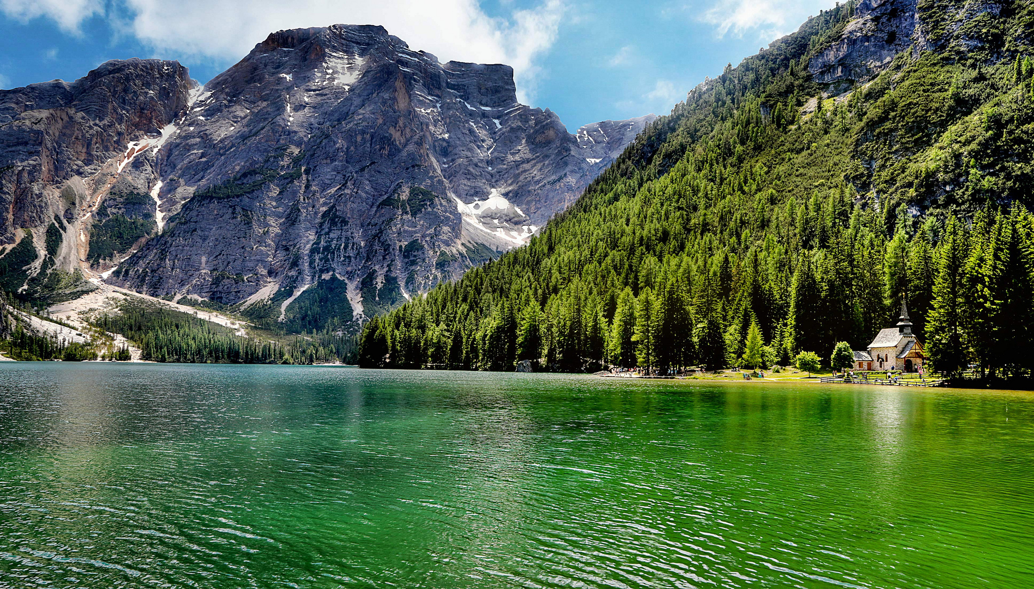 Wallpaper Lago Di Carezza Italy Forest Lake Mountains