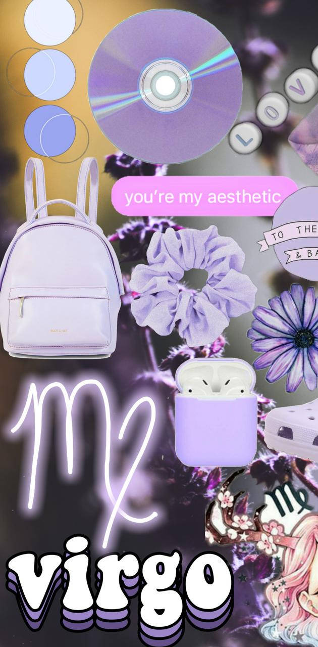Virgo Zodiac Purple Collage Kmnw0bgrxu6z2x35 Wallpaper