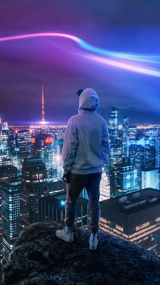 Of My City Boy Standing Back 4k Wallpaper