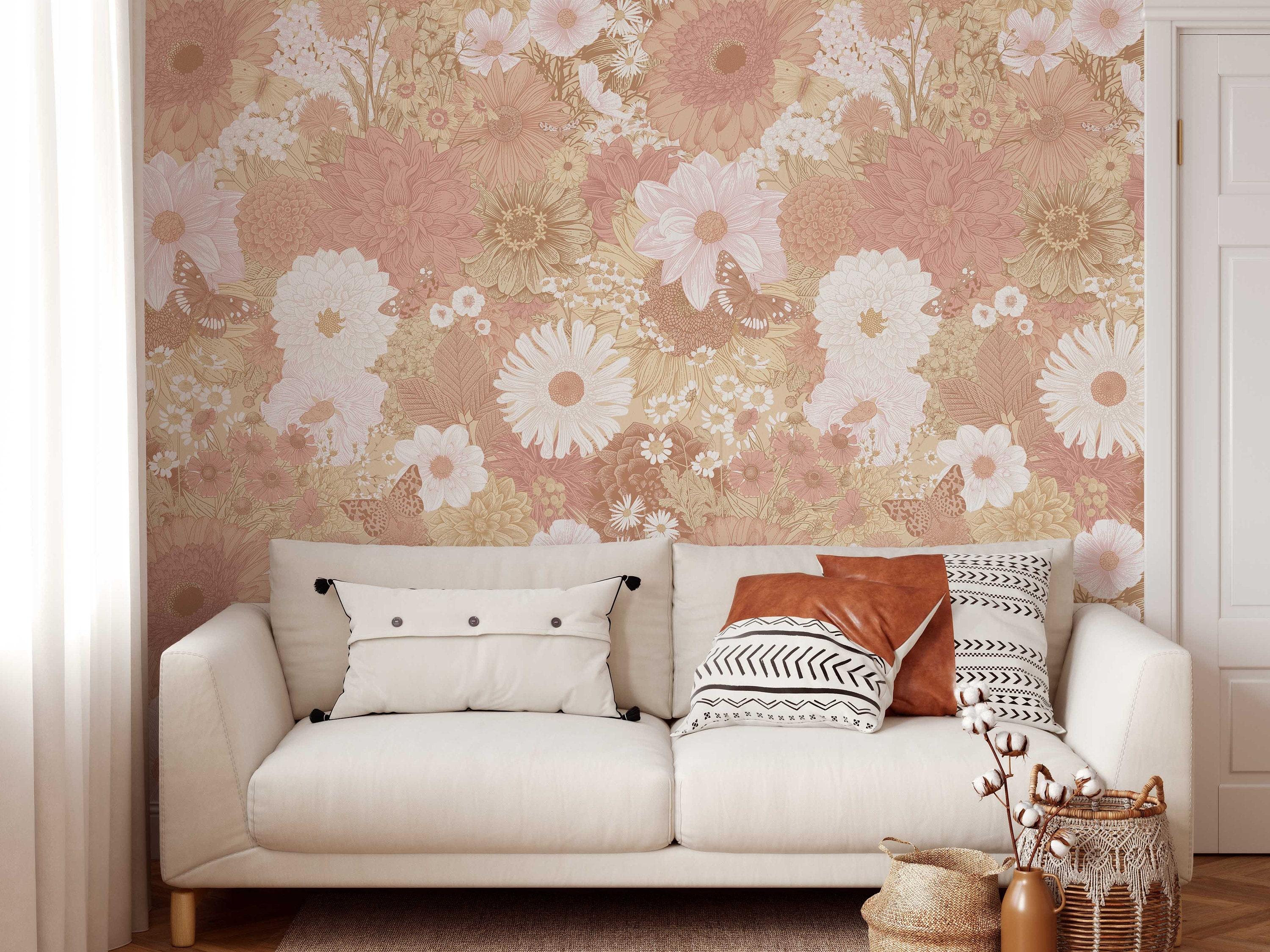 Floral Vintage Vibes Mural Km133 Large Scale Wallpaper Ireland