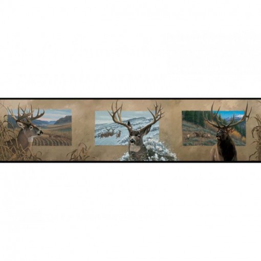 Deer Antler Wallpaper Border
