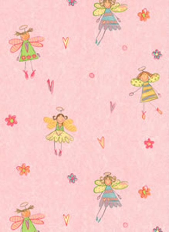 Pink Fairy Spot Wall Paper Sticker Outlet