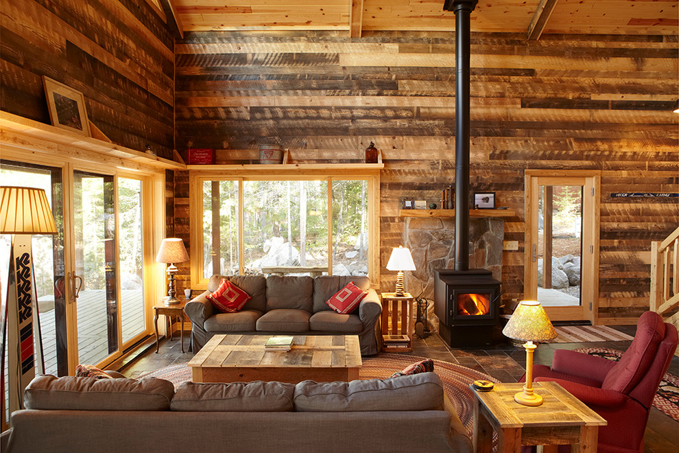 Get Cozy   A Rustic Lodge Style Living Room Makeover 990x660