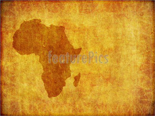 Illustration Of African Continent Grunge Background With Room For Text