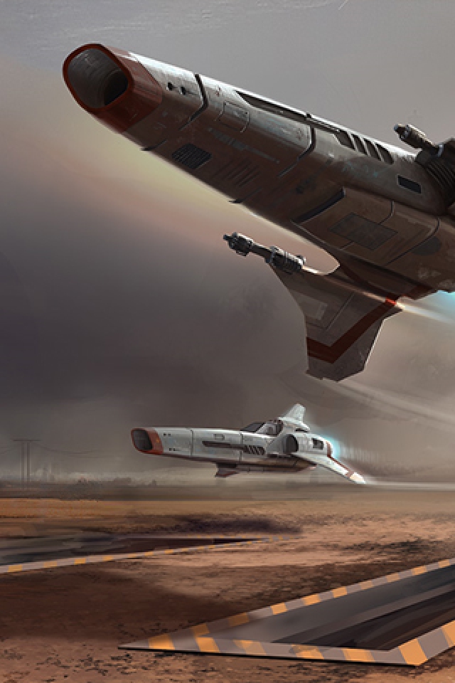 Sci Fi Fighter Jets iPhone HD Wallpaper