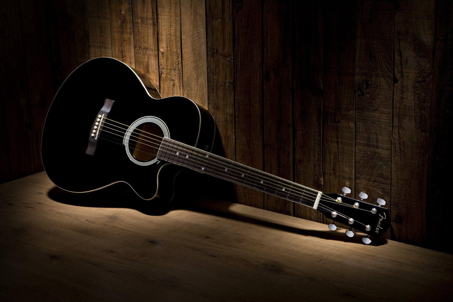 Guitar Wallpaper   Black and White Fender FA 130 Acoustic