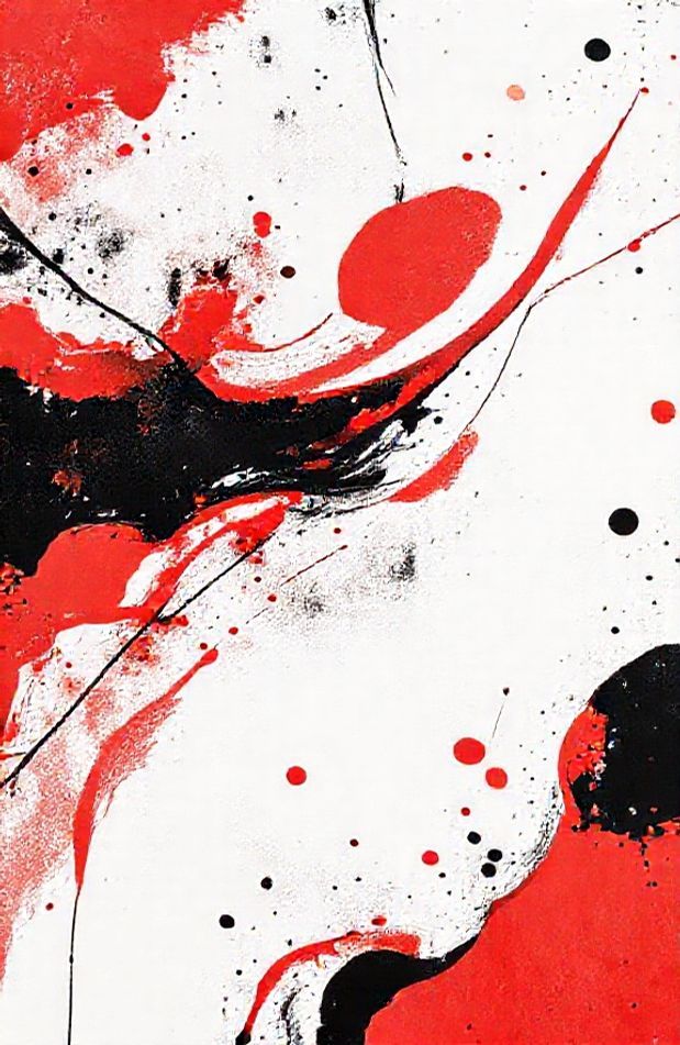 Red Black White Abstract Wallpaper