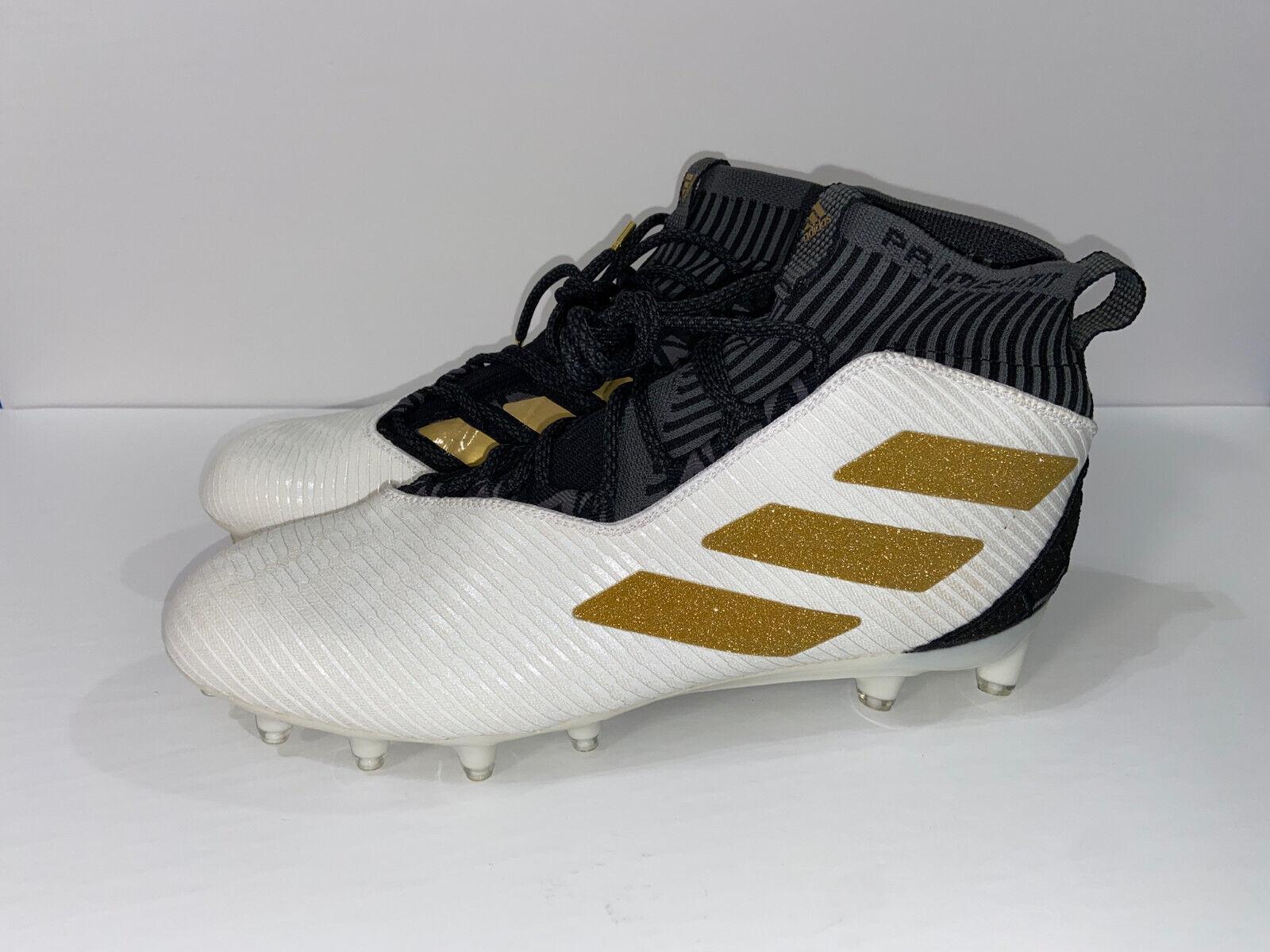 Adidas Freak Ultra Elite Mid Football Cleats White Black Gold
