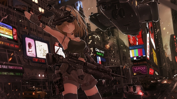 Anime Girls Wallpaper Military Desktop