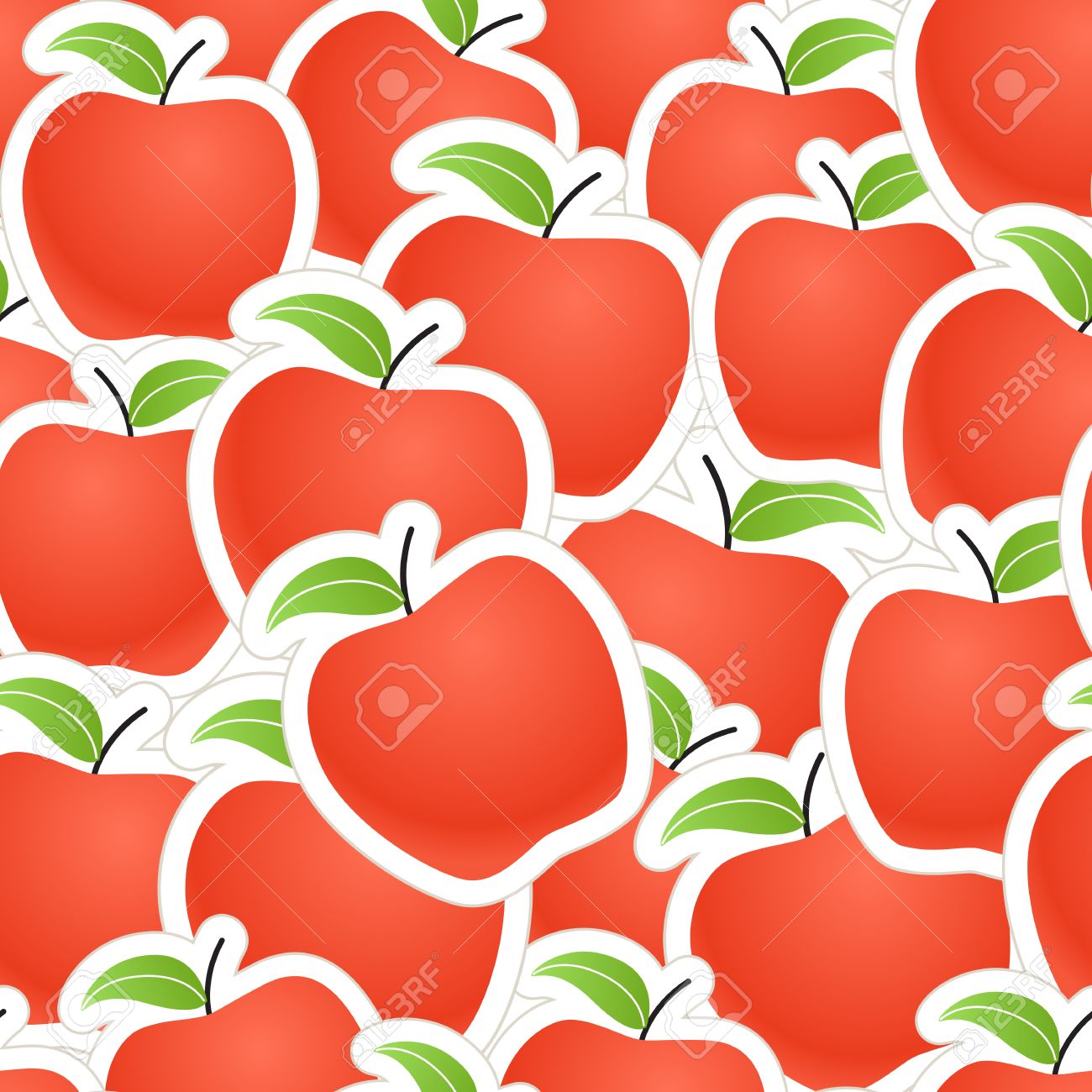 Red Apples Seamless Background Royalty Cliparts Vectors And