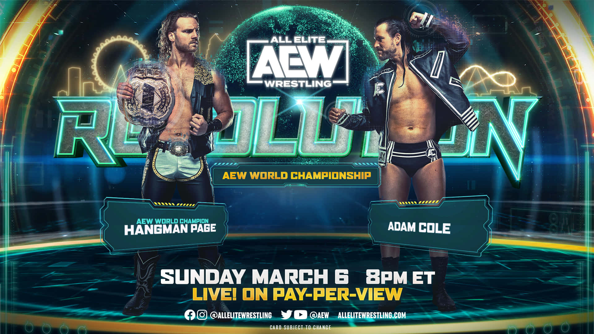 Adam And Cole Aew World Championship Wallpaper