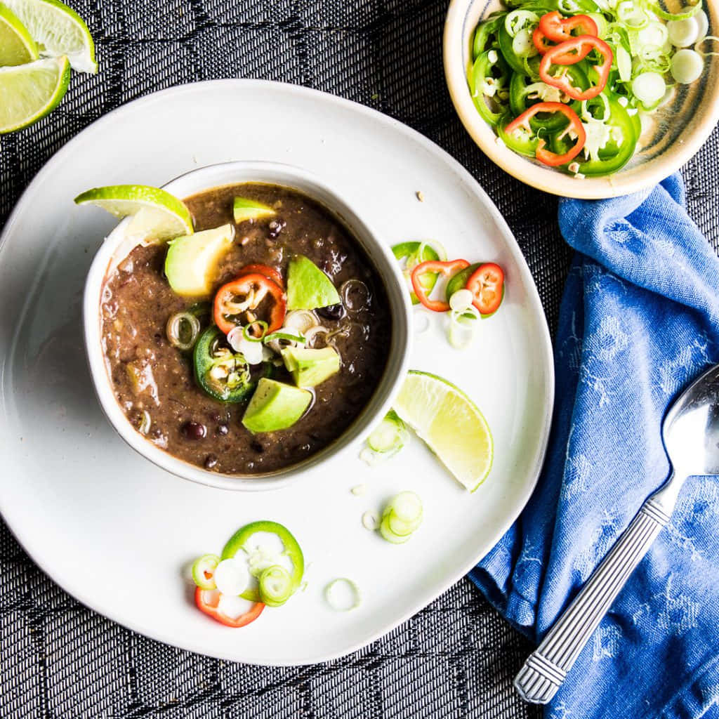 Hearty And Delicious Black Bean Soup Wallpaper