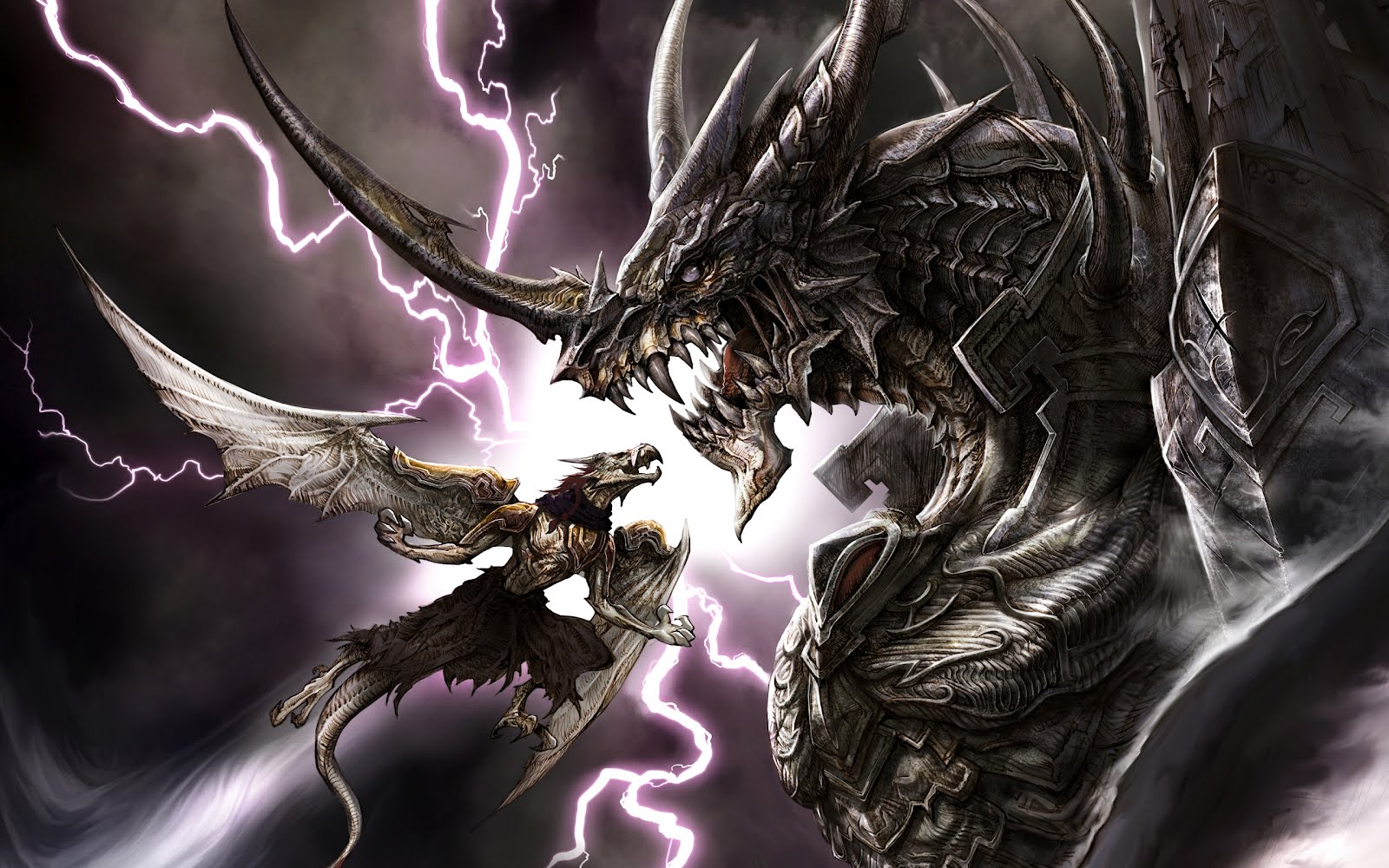 Lightning Dragon Background Wallpaper