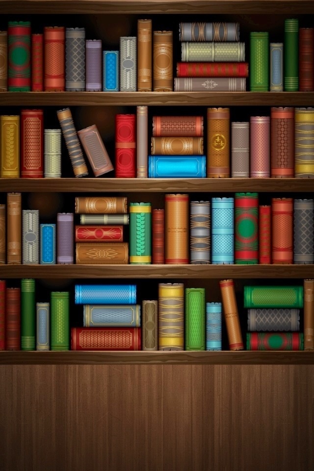 Bookshelf Wallpaper iPhone