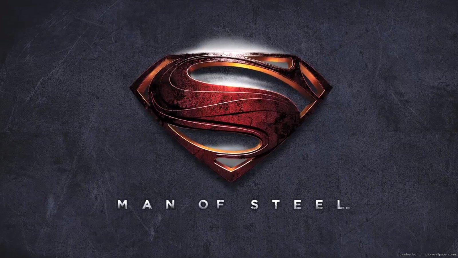 Superman Man of Steel logo noir et blanc