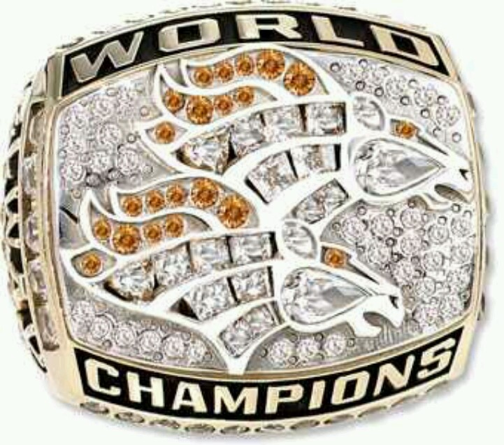 Super Bowl Ring Back to Back Champs Lets do this again Go Broncos 721x636