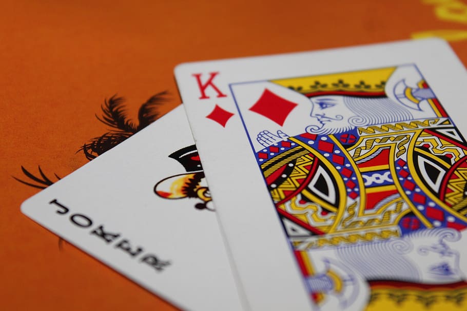 HD Wallpaper King Of Diamond And Joker Cards Playing Game