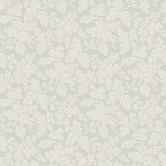 Oak Leaf Wallpaper Off White On Pale Grey Design