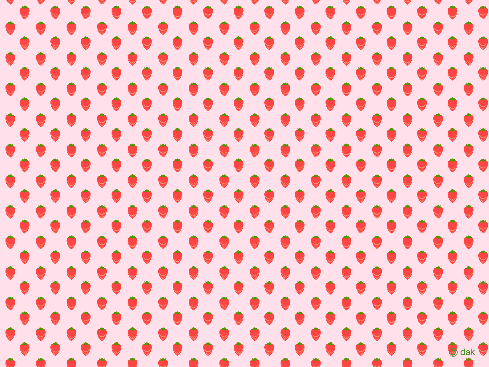 Strawberry Pattern Wallpaper Desktop Background