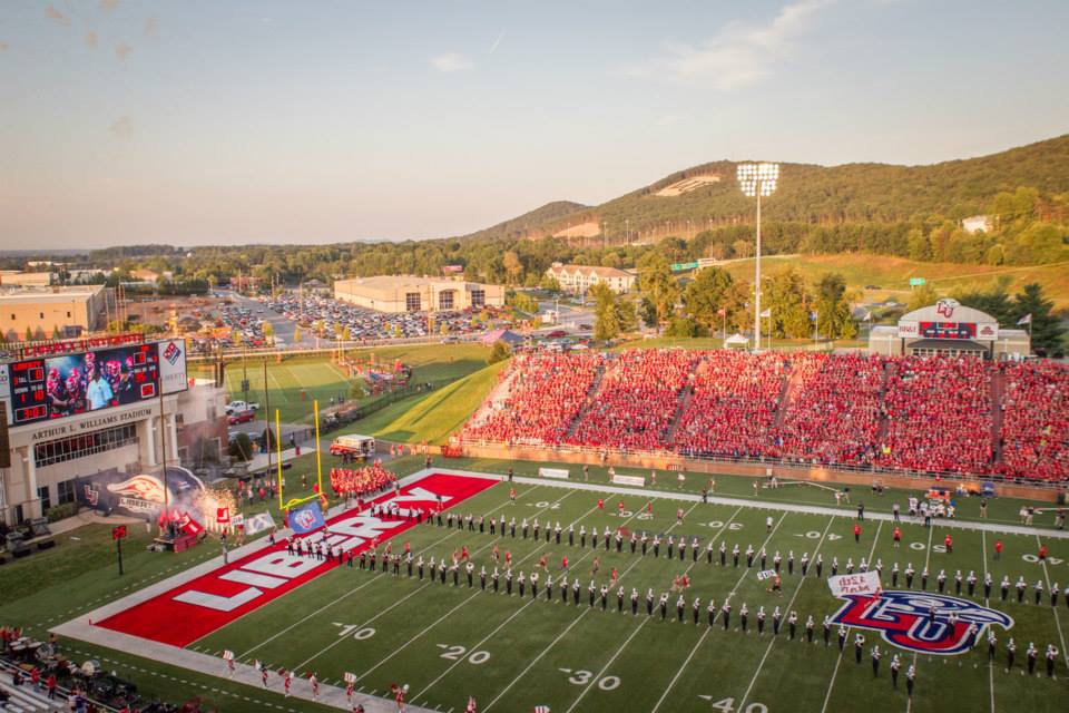 Liberty University Football Team Plays Against Monmouth At