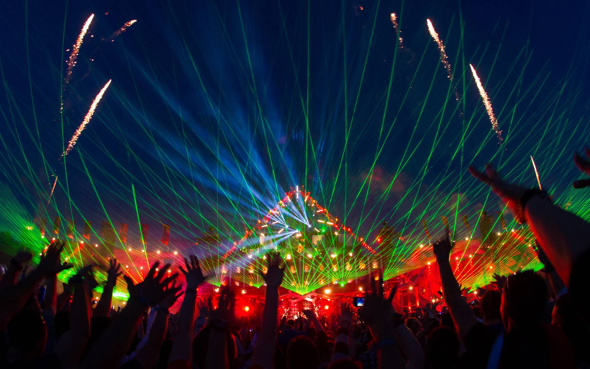 Tomorrowland Laser Show HD Wallpaper