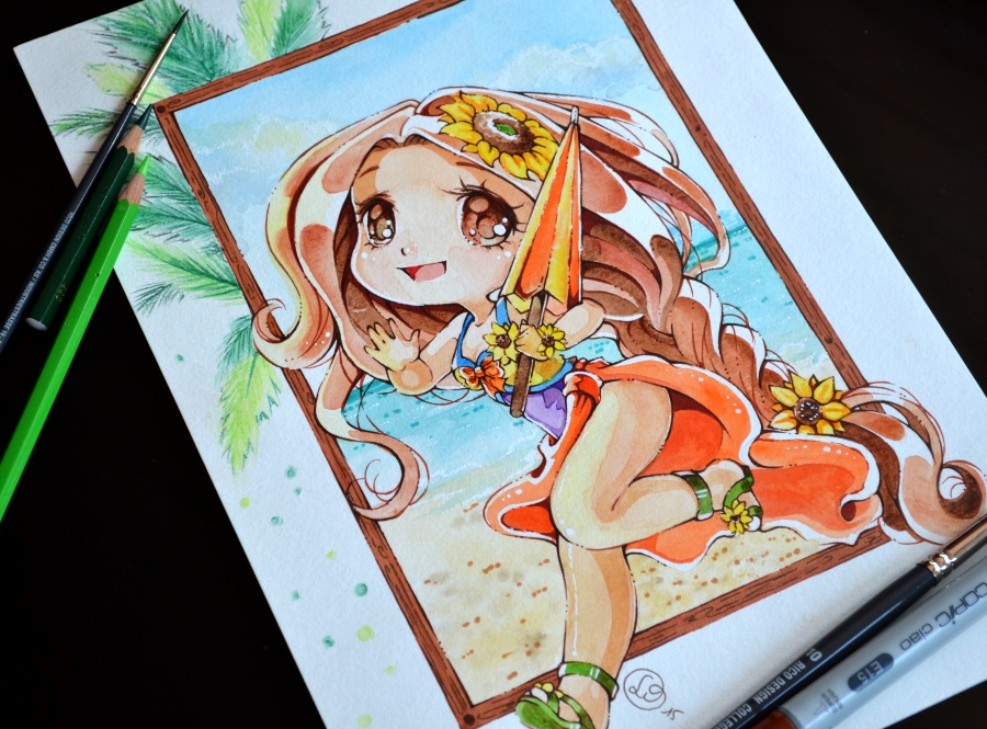 Chibi Pool Party Leona By Lighane