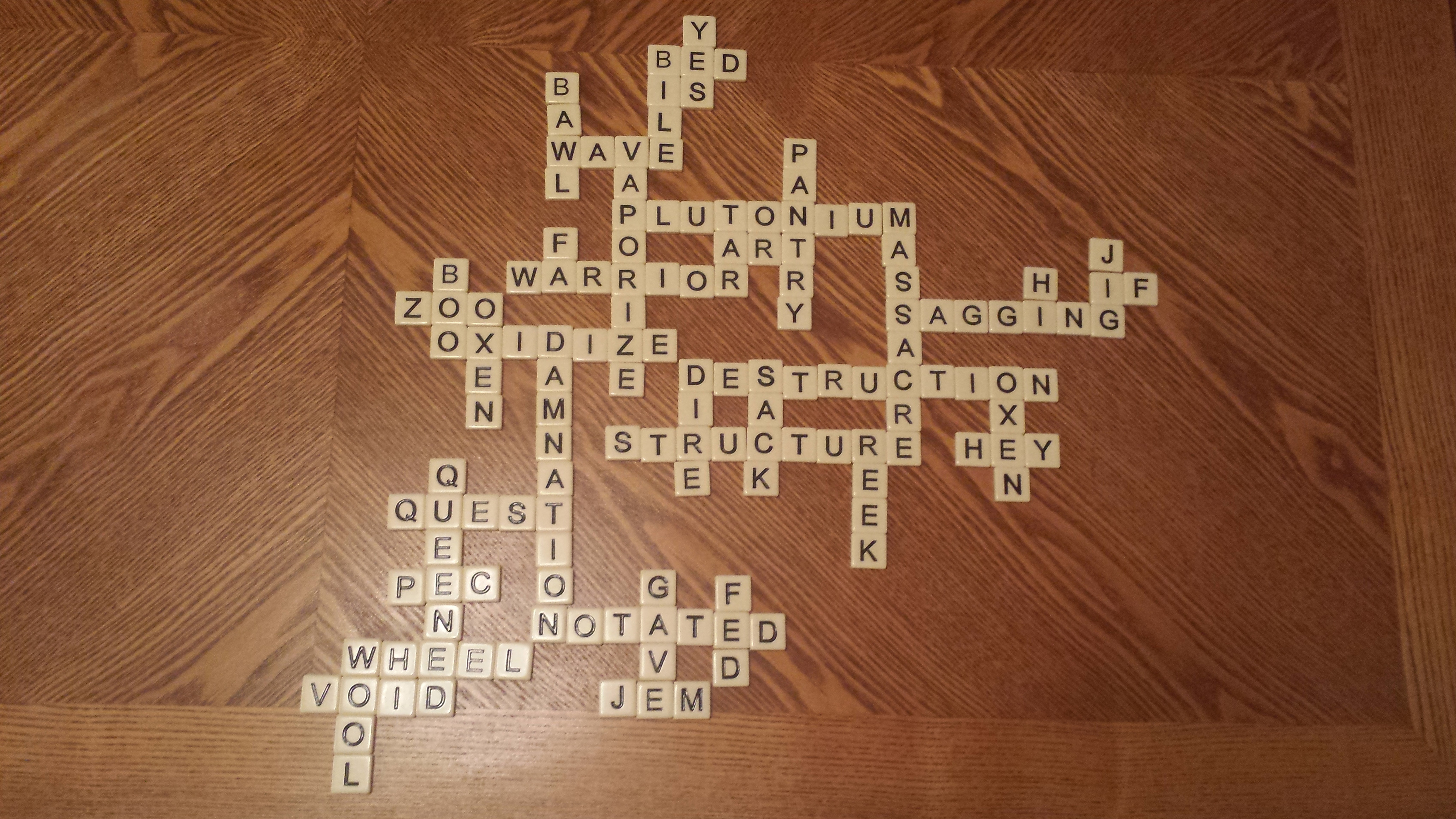 I Used All The Letters In Bananagrams And Made One Big Puzzle