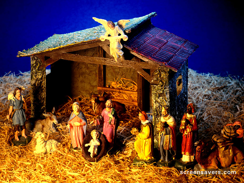 Christmas Wallpaper Nativity Scene