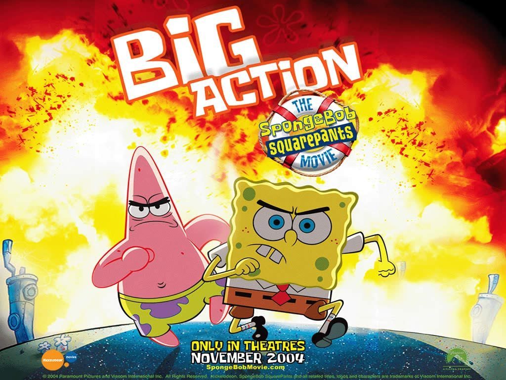 Spongebob Squarepants Wallpaper From The Movie With Explosion