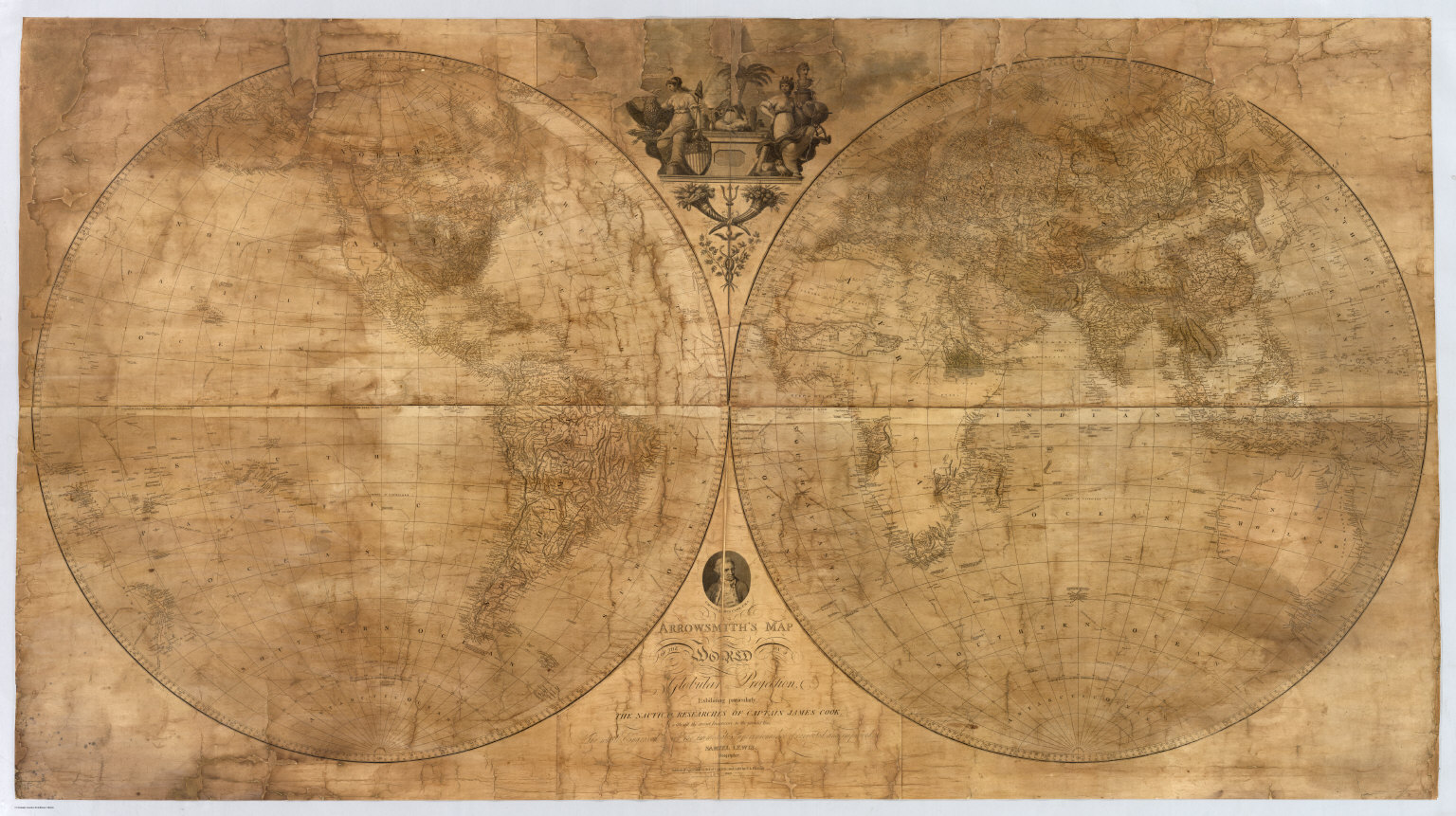 Nautical World Map Arrowsmith S Of The