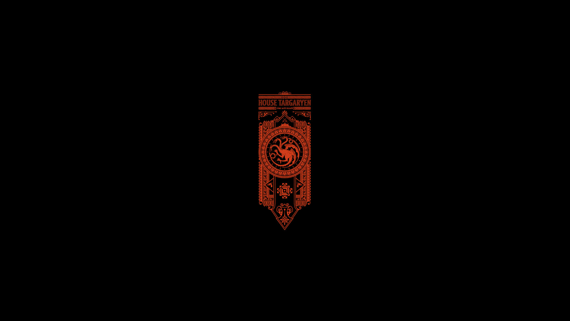 House Targaryen Fire and Blood sigil banner Game of Thrones banners