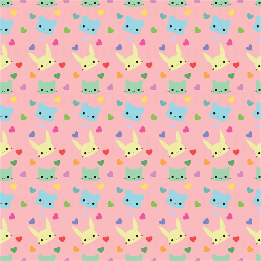 Cute Pattern Wallpaper Animal Watermark