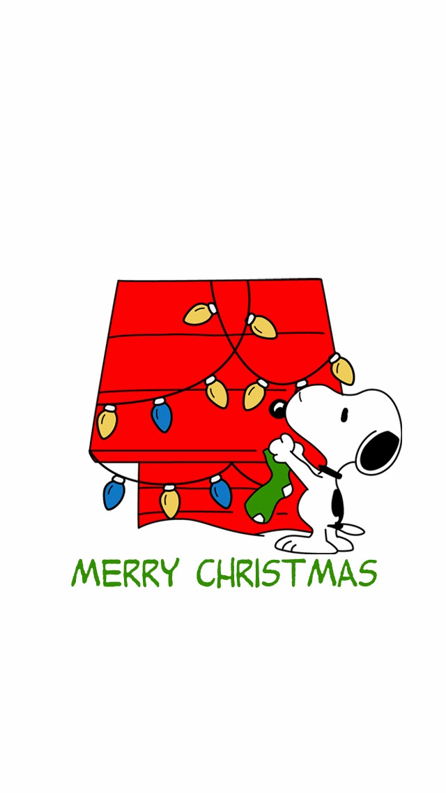 Free Snoopy Christmas iPhone 5 Wallpaper Download