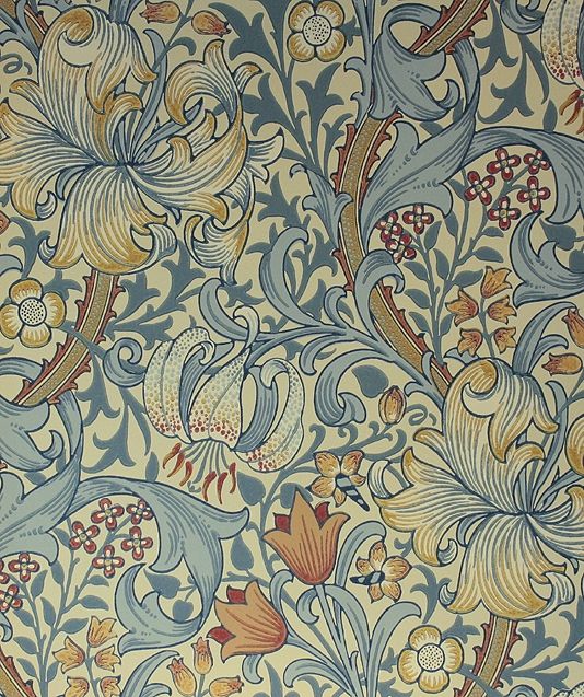 Golden Lily Wallpaper A Classic William Morris Floral Lilies