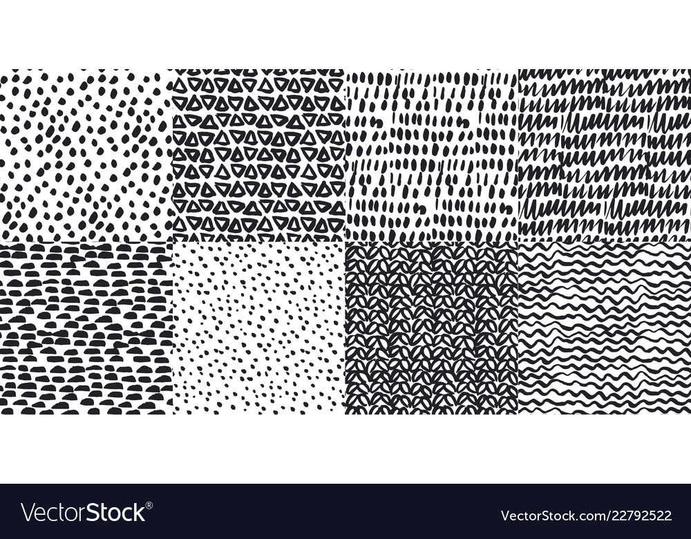Traced Black And White Simple Sketch Background Vector Image
